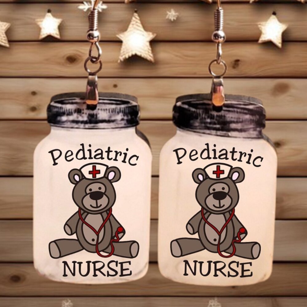 Earrings. Pediatric Nurse
